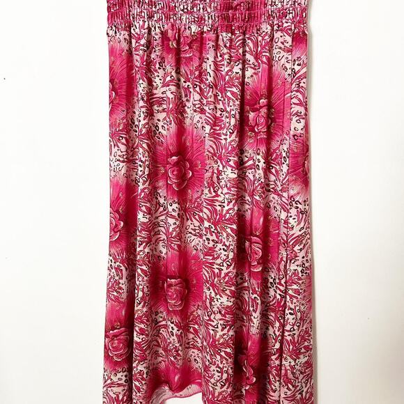 Sleeveless Tropical Floral Print Midi Dress - Picture 2 of 5